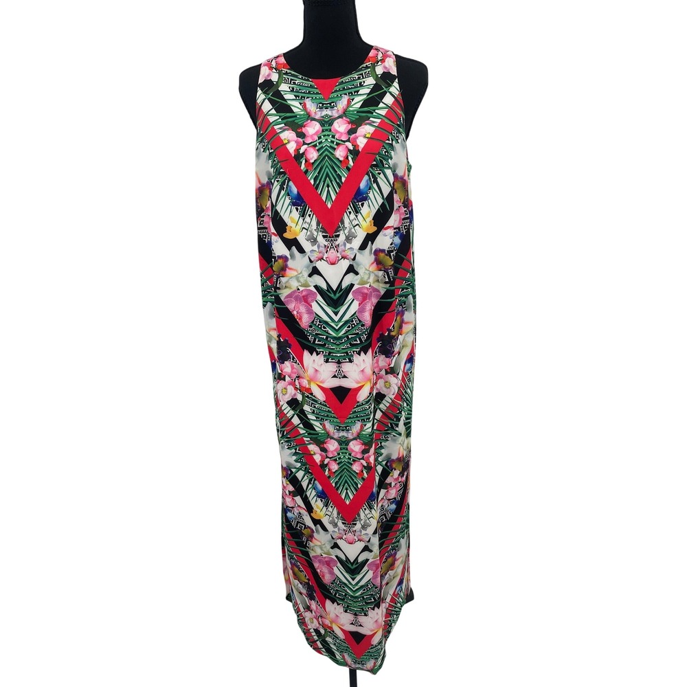 Gibson Latimer Maxi Dress Womens S Multi Floral Boho Tropical‎ Sleeveless